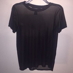 Sheer black top